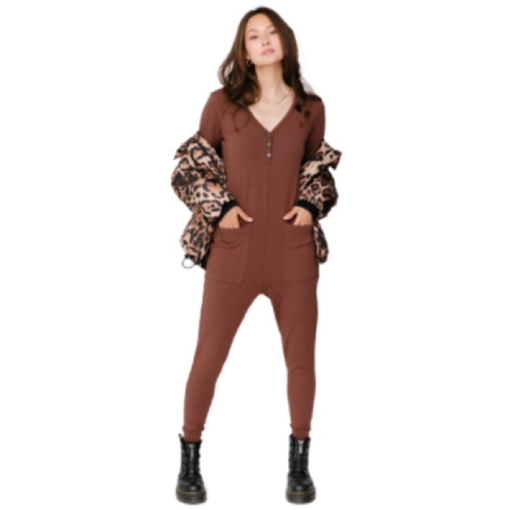 Smash + Tess Wednesday romper in classic cocoa